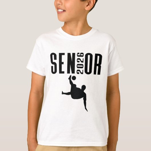 Senior 2026 Soccer Silhouette Design Cl Of 26 T-Shirt (Vorderseite)
