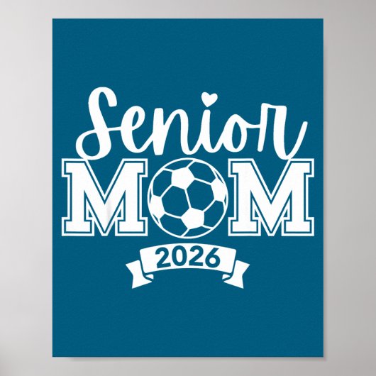 Senior 2026 stolze Fußball-Mutter-Illustration Poster (Vorne)