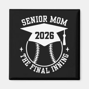 Senior 2026 stolze Softball-Mutter die letzte Rund Magnet