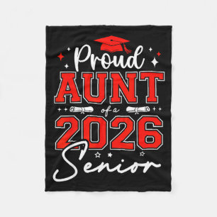 Senior 2026 stolze Tante eines Senior-Absolventen  Fleecedecke