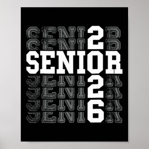 Senior 2026 Zurück zur Schule Abschluss Lehrer Kin Poster