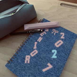 Senior 2027 Denim-Patch-Spiral-Notizbuch für die S Notizblock