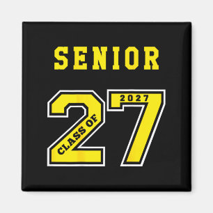 Senior 2027 (hinten) gold Abschlussklasse 27 Triko Magnet