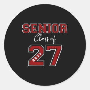 Senior 2027 Maroon Jersey Klasse Runder Aufkleber