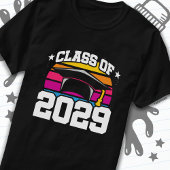 Senior 2029 Class of 2029 Abschluss Retro Sunset T-Shirt