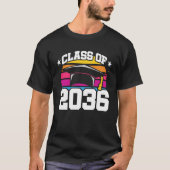 Senior 2036 Class of 2036 Abschluss Retro Sunset T-Shirt (Vorderseite)
