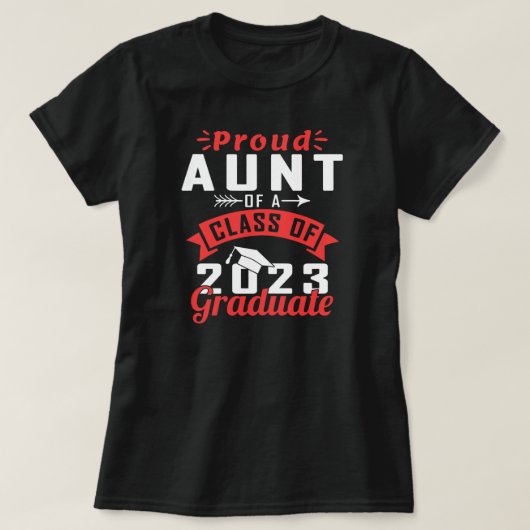 Senior 23 Proud Tunt einer Klasse von 2023 Graduat T-Shirt (Design vorne)