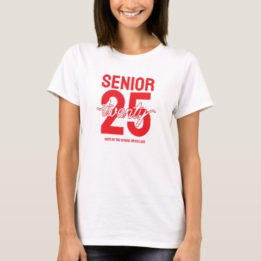 Senior 25 Abschluss Geschenk T-Shirt (Vorderseite)
