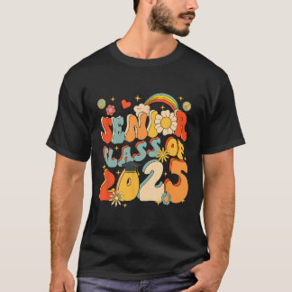 Senior 25 Cl von 2025 Abschluss School Retro Groov T-Shirt