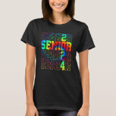 Senior Abschluss Class of 2024 Gefärbte Krawatte S T-Shirt (Vorderseite)