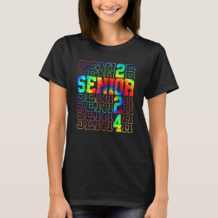 Senior Abschluss Class of 2024 Gefärbte Krawatte S T-Shirt