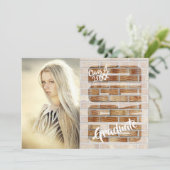 Senior 🎓 Abschluss DIY Foto und Text Einladung (Stehend Vorderseite)