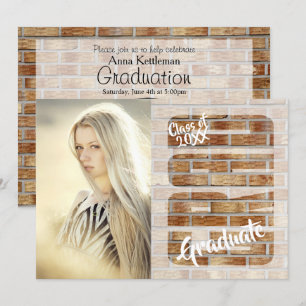 Senior 🎓 Abschluss DIY Foto und Text Einladung