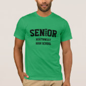 Senior Abschluss Shirt mit Jahr und Schulname (Vorderseite)