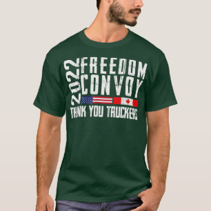 Senior American Flag Kanada Flag Freedom Convoy 20 T-Shirt