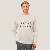 "Senior Auditor" Tri-Blend Shirt (Volle Vorderseite)