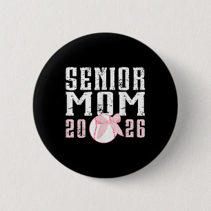 Senior Back to School 2026 Baseball Bow CL of 2026 Button