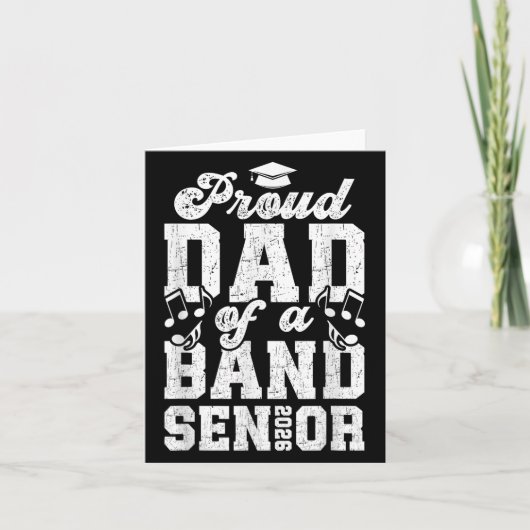 Senior Band Vater 2026 Senior Marching Band Da Karte (Vorderseite)