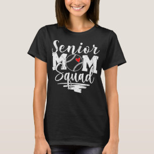 Senior Baseball Mama Squad Game Day Vibes Mother T-Shirt
