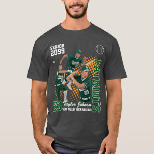 Senior Baseball Spieler Individuelle Fotocollage G T-Shirt