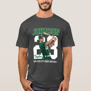 Senior Baseball Spieler Nummer Benutzerdefiniertes T-Shirt