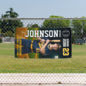 Senior Baseball Team Player Custom Portrait Photo Banner (Insitu)