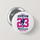 Senior Baseball Team Schule Sport Spieler Pitcher Button (Vorne & Hinten)