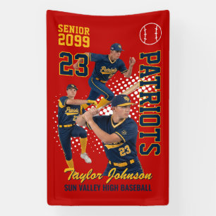 Senior Baseballspieler individuell gestaltete Foto Banner