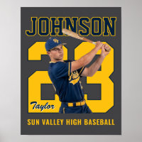 Senior Baseballspieler Nummer Benutzerdefiniertes 