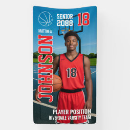 Senior Basketball Design Template Photo Sports Banner