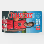 Senior Basketball Design Template Photo Sports Banner (Horizontal)