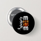 Senior Basketball Mutter Klasse 2026 Grafik Kunst Button (Vorne & Hinten)