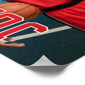 Senior Basketball Player Team Photo Gift Sports Poster (Ecke)