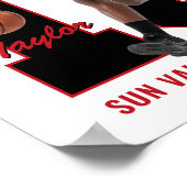 Senior Basketball Spieler Nummer Benutzerdefiniert Poster (Ecke)