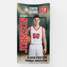 Senior Basketball Team Player Sports Photo Banner