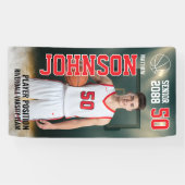 Senior Basketball Team Player Sports Photo Banner (Horizontal)