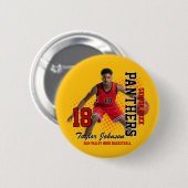 Senior Basketballspieler Benutzerdefiniertes Foto Button (Vorne & Hinten)