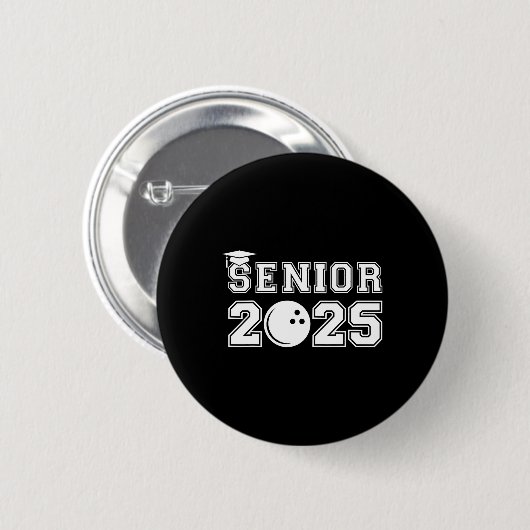 Senior Bowling CL of 2025 Abschluss School Gradua Button (Vorne & Hinten)
