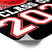Senior Bowling-Mama 2026-Klasse Illustration Poster (Ecke)