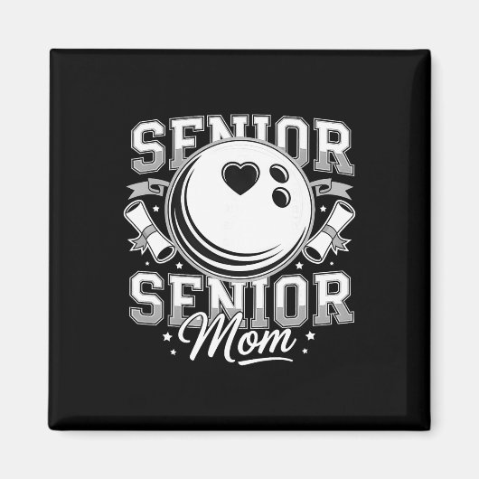 Senior Bowling-Mutter 2026 Abschluss lustige Bowli Magnet (Vorne)