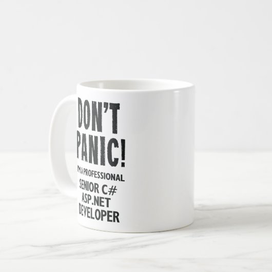 Senior C# AspNet Developer Kaffeetasse (Vorderseite Links)