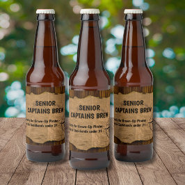 Senior Captain Brew Bierflaschenetikett