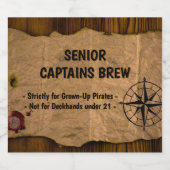 Senior Captain Brew Bierflaschenetikett (Einzelnes Label)