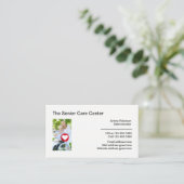 Senior Care Facility Modern Visitenkarte (Stehend Vorderseite)