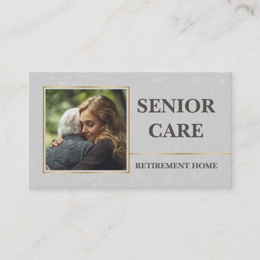 Senior Care Rentirement Zuhause Ältere Dienste Visitenkarte (Vorderseite)