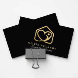 Senior Care Services Betreuung Black & Gold Visitenkarte