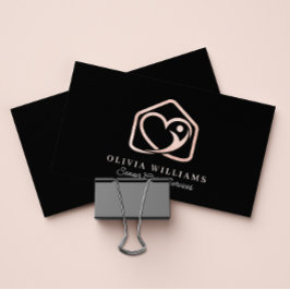 Senior Care Services Betreuung Black & Rose Gold Visitenkarte