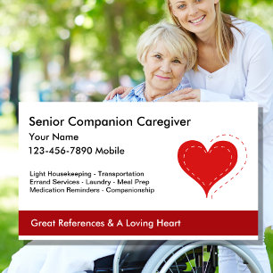 Senior Caregiver Business Cards Visitenkarte