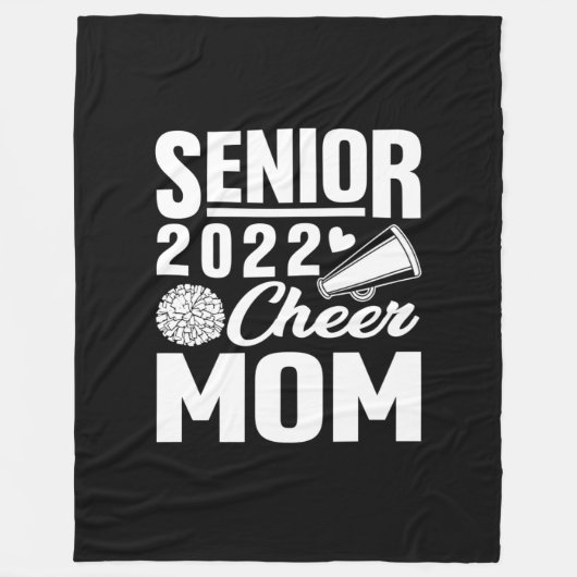 Senior Cheer Mom 2022 Cheerleader Cheer Mom Class Fleecedecke (Vorderseite)