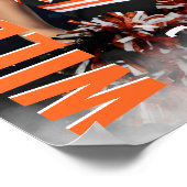 Senior Cheer Team Cheerleader Night Star Photo Poster (Ecke)